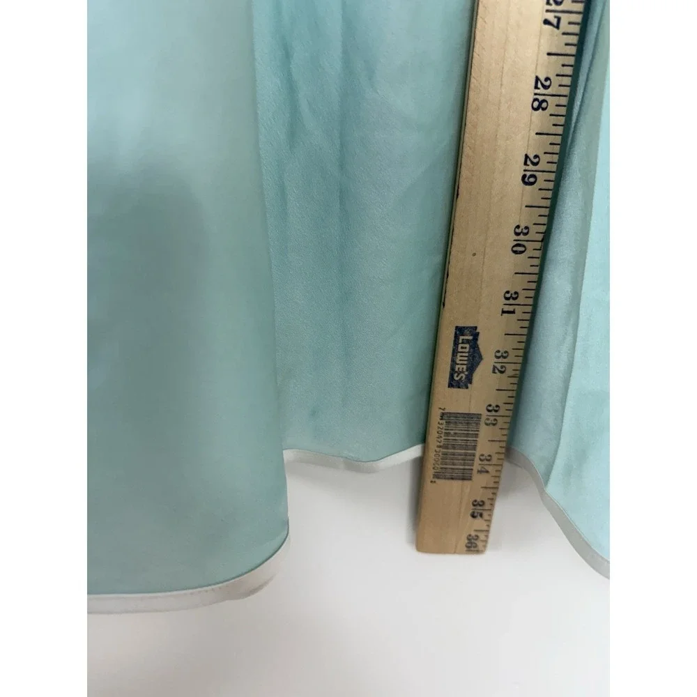 Kate Spade New York Blue Satin Bridal Chemise Nightgown Lace Detail Size Small